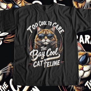 Cool Cat Sunglasses Retro Funny Kitty Shirt