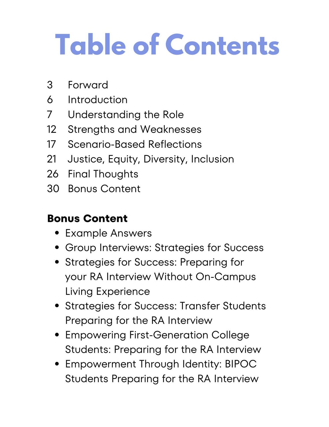 Resident Advisor RA Interview Guide - Etsy