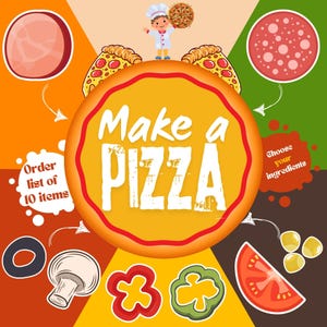 Pizza Making, Build a Pizza, Role-Playing Game, Preschool Busy Book, Preschool Activity, Educational Kids Activity,Toddler Activities