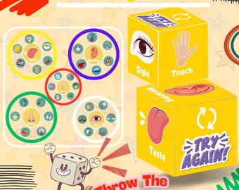 Sensory Organs Game,Five Senses Activity, Preschool,Kindergarten,Busy Bags, Montessori Materials,Human Body Worksheets,Preschool Activities