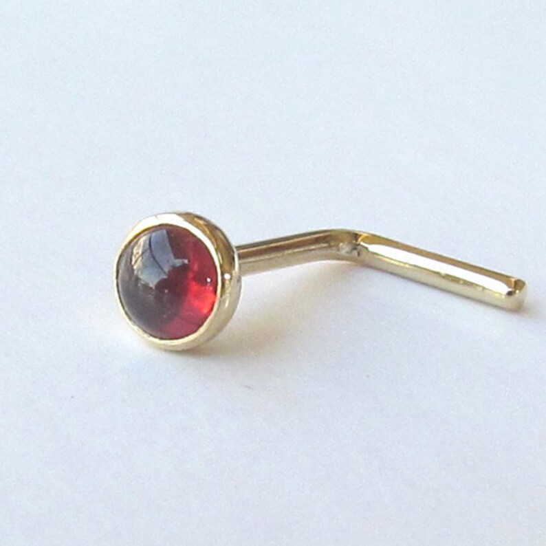 garnet nose ring