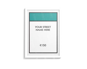 Personalised Monopoly Place Name Art Print