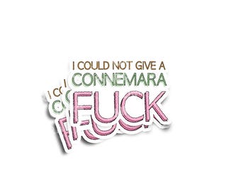 I Could Not Give A Connemara Feck Glossy Stickers 4-Pack