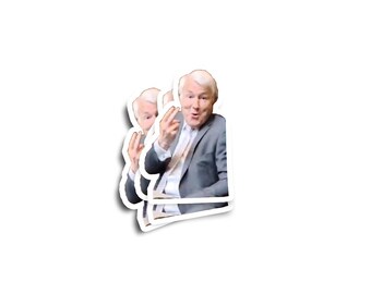 Michael Lowry TD Giving Two Fingers in the Dail Glossy Stickers