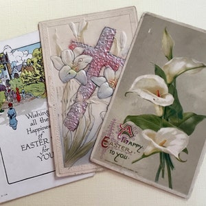 Three Vintage Easter Postcards image 1