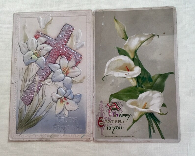 Three Vintage Easter Postcards image 2