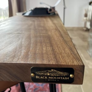 Live Edge Desk, Black Walnut Desk, Console Table, Hairpin Legs, Home Office Desk, Entryway Table, Live Edge Table, Modern Rustic Desk