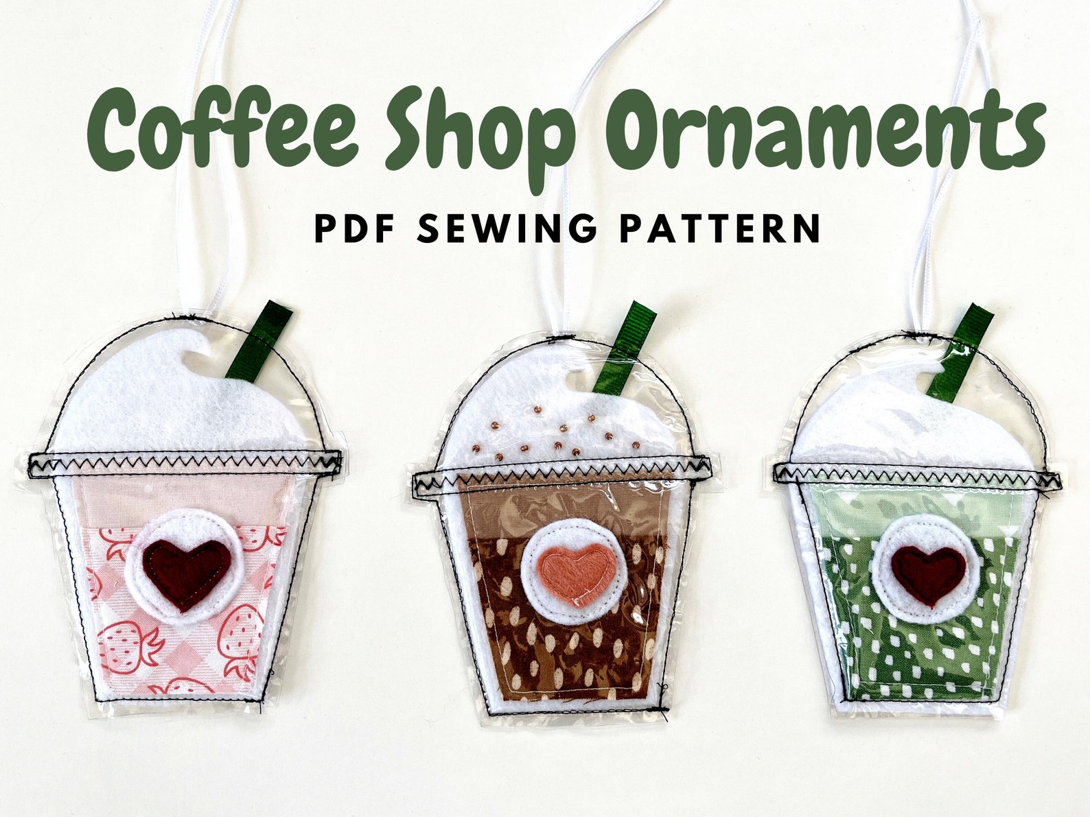 PDF Coffee Cup Ornament Sewing Pattern DIY Handmade Christmas Etsy