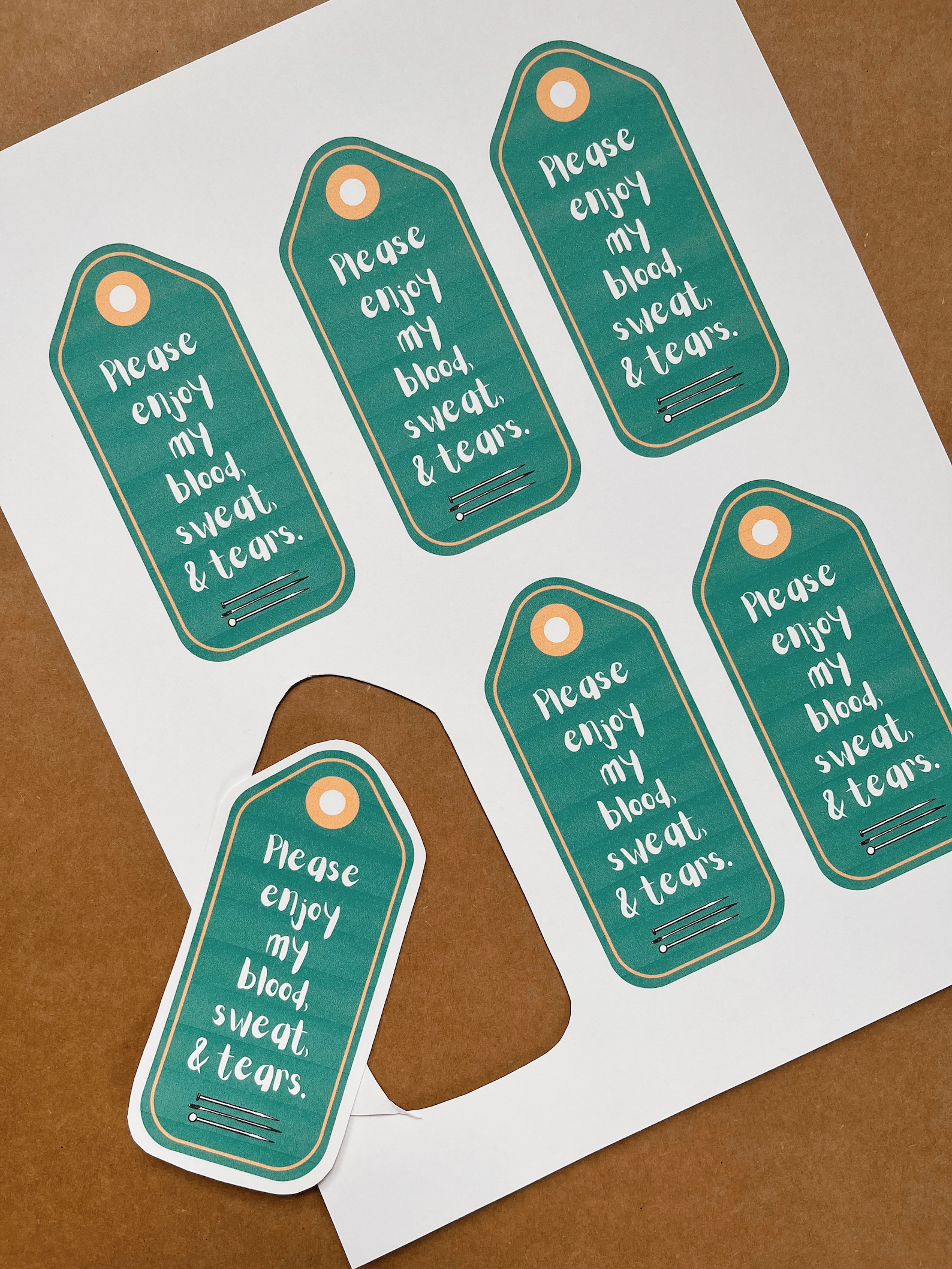 Printable Print & Cut Gift Tags Instant PDF Download to for Etsy