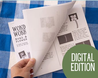 Wonderfully Wonky Bugs and Flowers Quilting Booklet, Digital Version: Quilting Zine (PDF Download)
