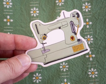 Singer Featherweight Sewing Machine Waterproof Sticker: Sewing Art Decal