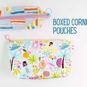 Zipper Pouch PDF Sewing Pattern, A How-to Tutorial for Sewing Basic Zip ...
