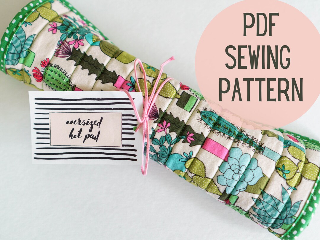 How to Make Round Quilted Potholders & Free Baking Gift Tag Printable