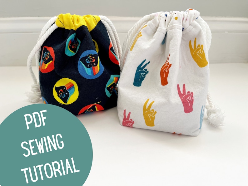 Drawstring Bag Sewing Pattern for Board Game Pieces Dice or Etsy