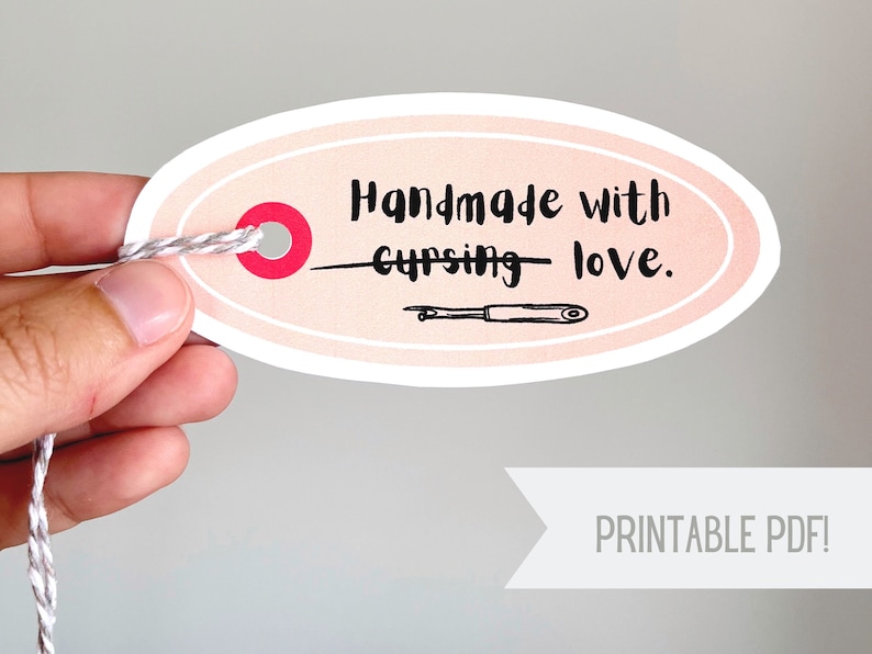 Printable Handmade With Love Gift Tags Instant PDF Download - Etsy