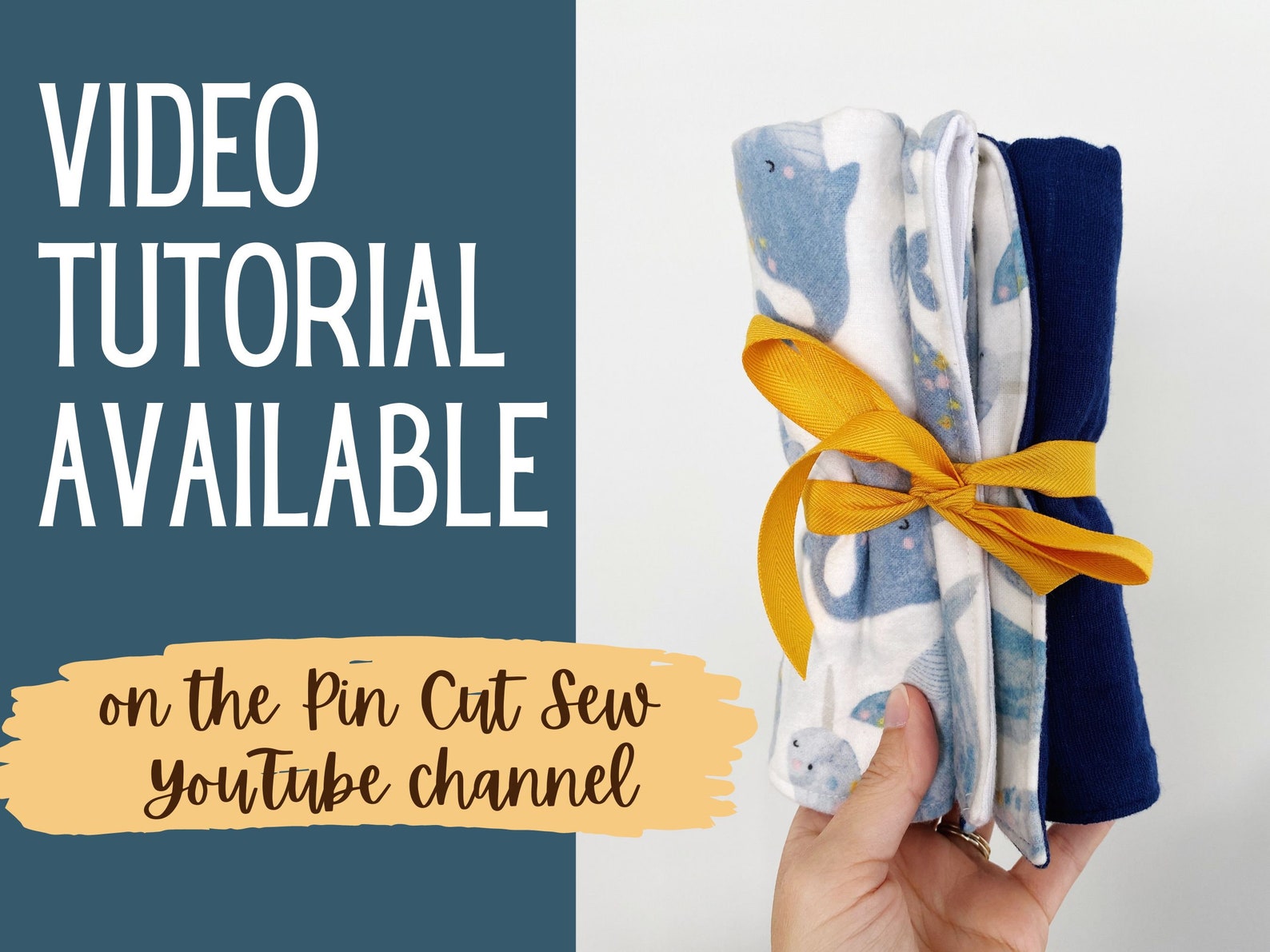 Baby Burp Cloth Sewing Pattern PDF Printable Download Etsy