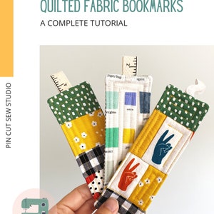 Quilted Bookmarks PDF Sewing Pattern, DIY Reader Gifts, Printable Digital Tutorial, How to Sew, Book Lovers, Beginner, Small, Easy Project image 5