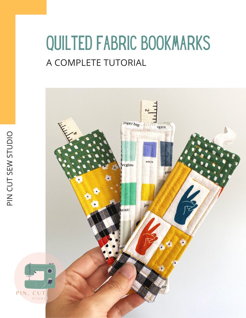 Quilted Bookmarks PDF Sewing Pattern, DIY Reader Gifts, Printable Digital Tutorial, How to Sew, Book Lovers, Beginner, Small, Easy Project image 5