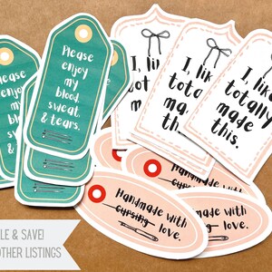 Printable Handmade With Love Gift Tags, Instant PDF Download to Print ...