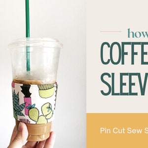 PDF Reusable Coffee Sleeve Sewing Pattern, Printable Download Tutorial ...