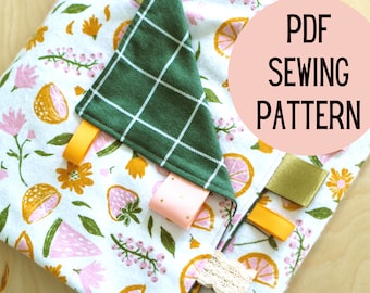 PDF-naaipatroon babydeken met labels, afdrukbare naai-tutorial om te downloaden || Eenvoudig zelfgemaakt kraamcadeau