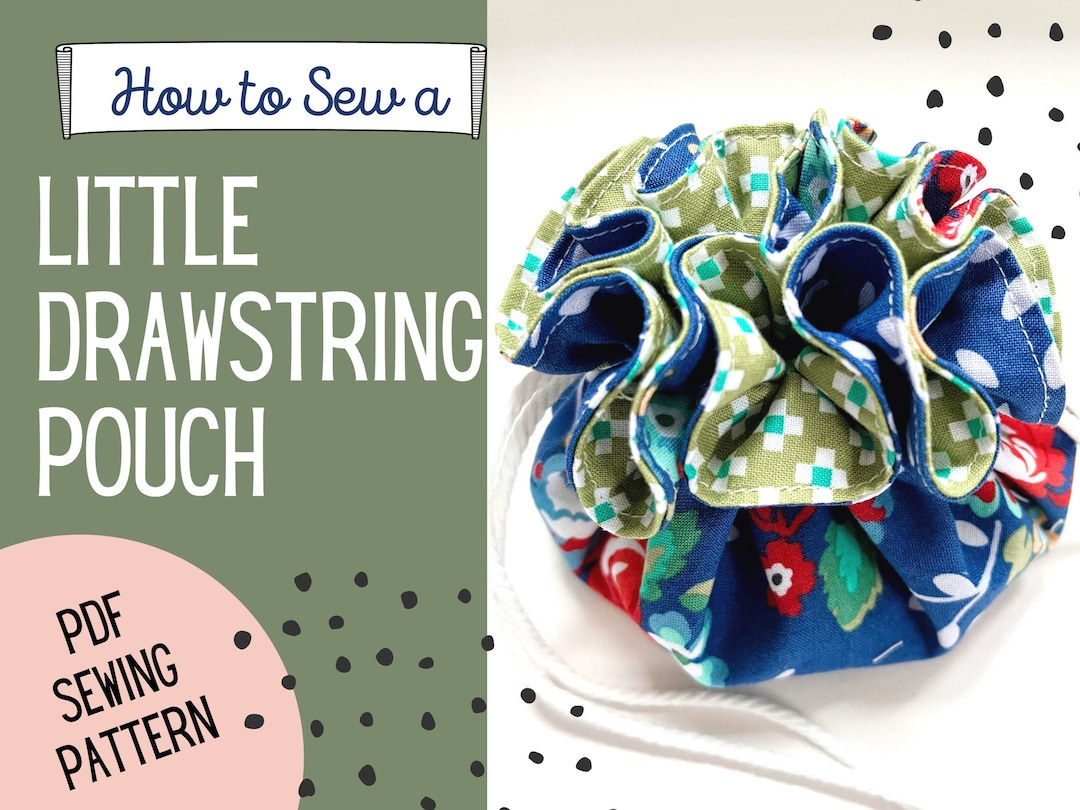 Drawstring Circle Pouch Sewing Pattern (PDF Download) - Etsy