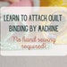 Printable Quilt Binding by Machine Sewing Tutorial, Reference Guide ...