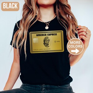 Camiseta Trump Gold Card MAGA Trump Camiseta Produtos Donald Trump Gold Card Camiseta Engraçada Gold Card Trump Trendy Shirt Presente Conservador