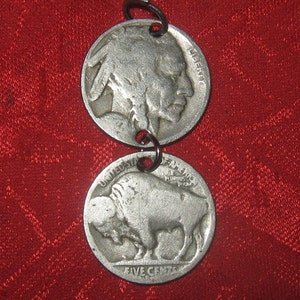 Authentic Vintage Buffalo Indian Nickel Pendant Necklace