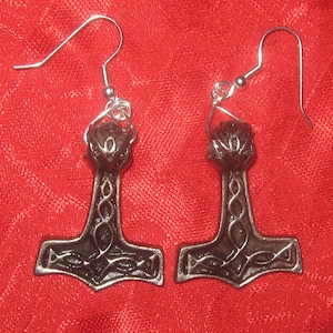 Nouvelle paire de marteau de Thor Viking de Zinc boucles d’oreilles