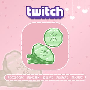 Chibi Green Pickle Emote Pack | Cute Discord & Twitch Emotes | Pickle Streamer Set