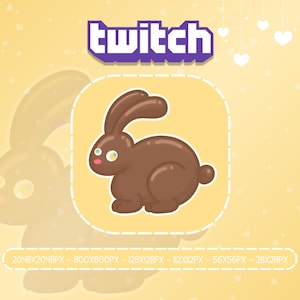 Chocolate Bunny Emote Pack | Twitch Emotes | Discord Emotes | Cute Streamer Emotes | Gamer Gift