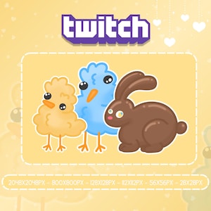 Easter Emote Pack | Twitch Emotes | Discord Emotes | Cute Streamer Emotes | Gamer Gift