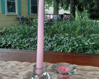 Vintage IKEA Reversible Glass Candle Holders | Taper Votive Scandinavian Decor