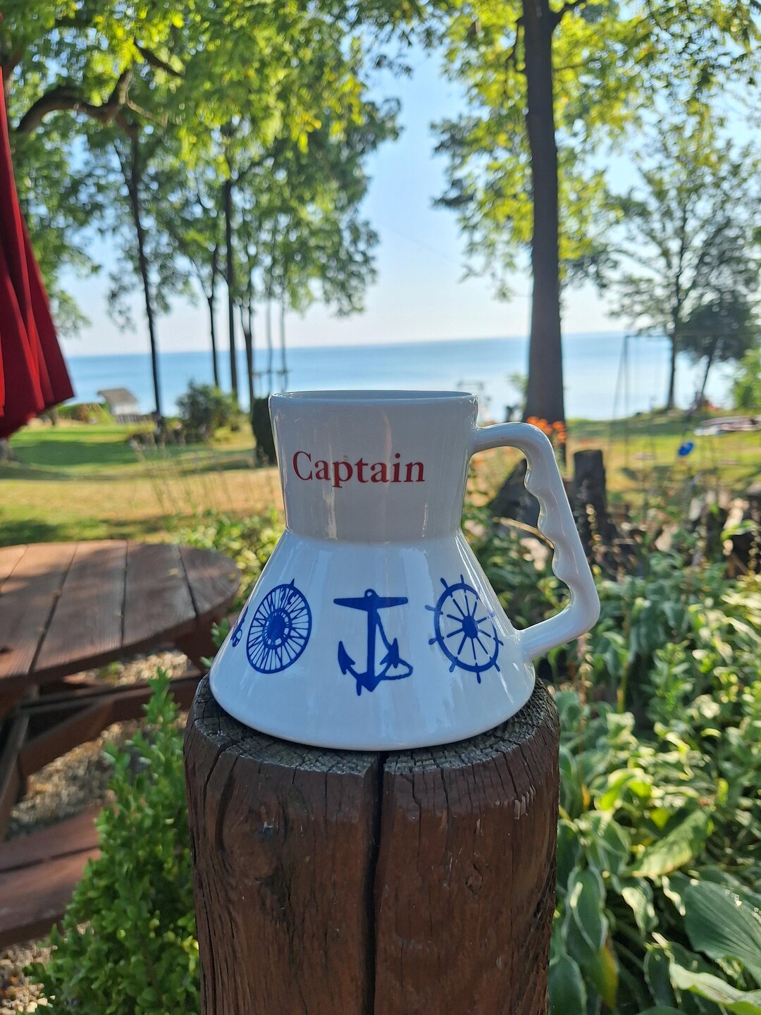Vintage Feltman Langer Captain Mug: Nautical Porcelain, Made in USA - Etsy