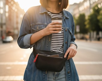 Handmade Fanny Pack, Small Leather Purse, Personalized Shoulder Bag: Travel Crossbody, Sling Bum Crossbody