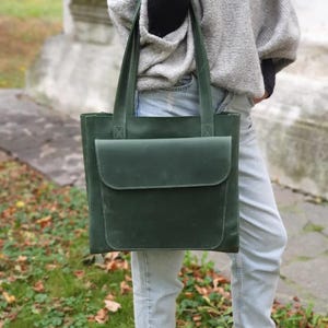 Cartable en cuir personnalisé, Cabas en cuir fait main, Cabas en cuir pour femme, Sac pour ordinateur portable, Sac à main en cuir personnalisé, Sac en cuir élégant de tous les jours