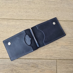 Fermasoldi in pelle inciso, fermasoldi personalizzato per uomo, regalo per fidanzato, regalo di laurea, portafoglio in pelle, portafoglio con clip sottile