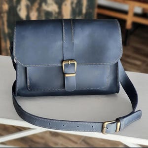 Leather Crossbody Bag for Women - Handmade Shoulder Purse, Personalized Genuine Leather Handbag, Small leather bag, Mother&#39;s Day Gift