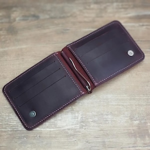 Cartera de cuero grabada, clip para billetes personalizado, clip para billetes para mujer, regalo de aniversario de graduación para novia, billetera con clip personalizada