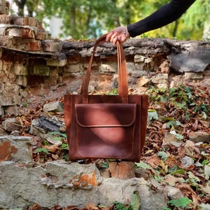 Fourre-tout en cuir fait main | Cartable personnalisé |  Sacoche en cuir pour ordinateur portable, cabas Market pour femme, sac à main en cuir personnalisé | Sac en cuir résistant