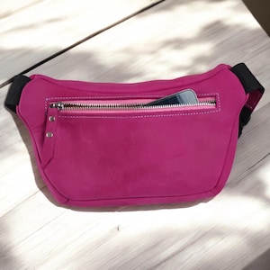 Leather Fanny Pack Crossbody Bag: Personalized Small Shoulder Bag, Handmade Bum Bag, Leather Crossbody, Small Purse, Travel Toiletry Bag