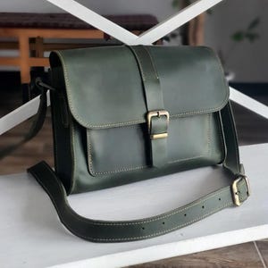 Leather Crossbody Bag for Women - Handmade Shoulder Purse, Personalized Genuine Leather Handbag, Small leather bag, Mother&#39;s Day Gift