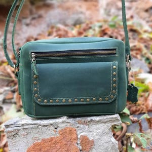 Handmade Women&#39;s Leather Handbag - Crossbody Shoulder Bag, Personalized Genuine Leather Purse, Mother&#39;s Day Gift