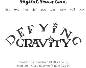 Wicked Inspired Embroidery Pattern - Defying Gravity