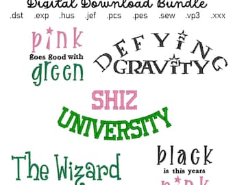 Wicked Inspired Embroidery Pattern Bundle