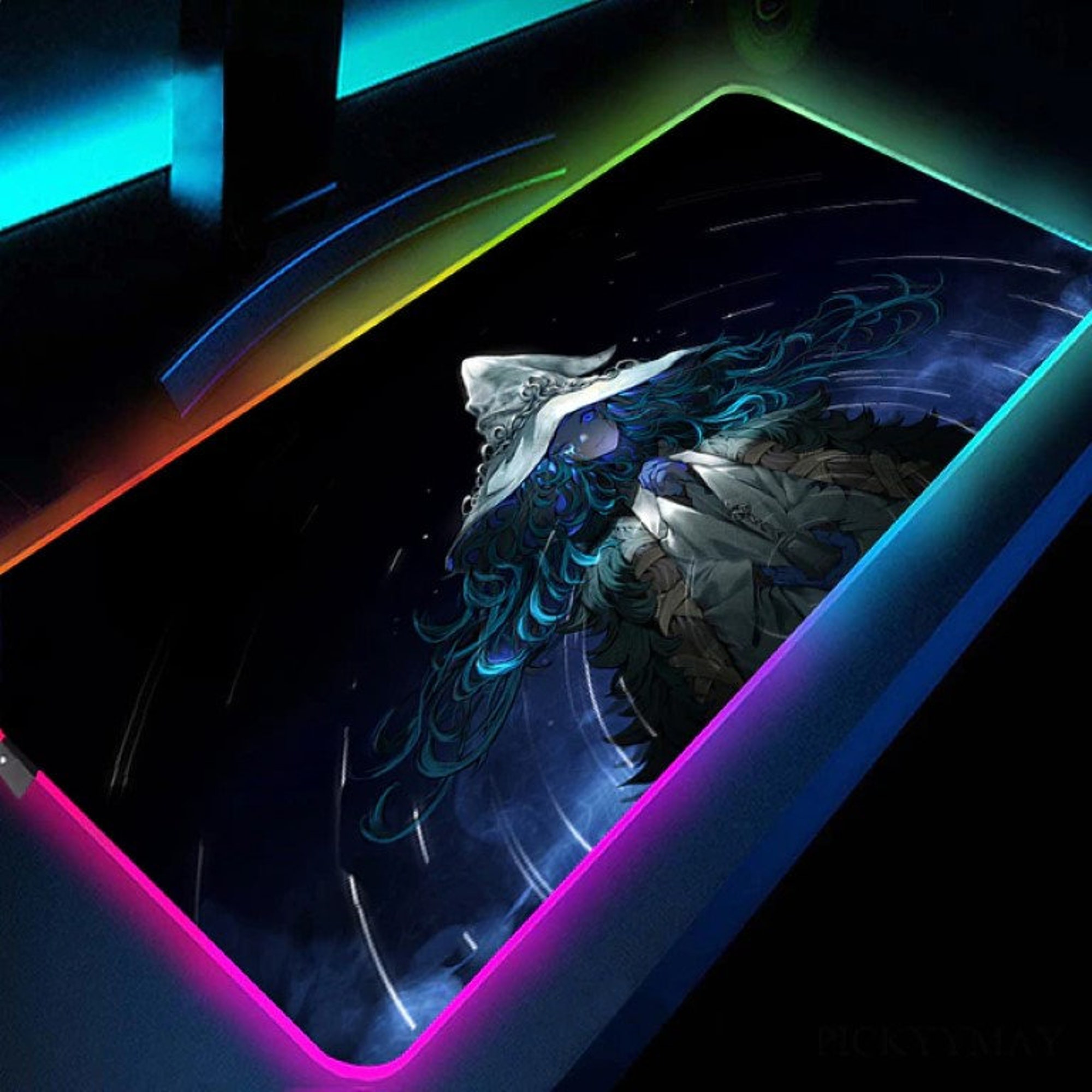 Elden Ring Gaming LED Mouse Pad RGB Backlight Computer Mouse