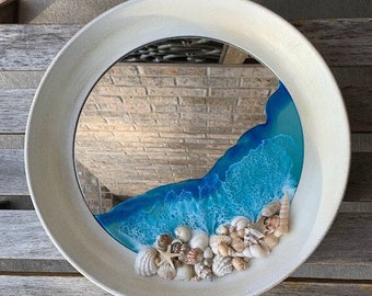 Ocean wall mirror オーシャンアート Ocean wall mirror オーシャンアート Resin Ocean Mirror Wall