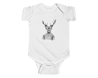 Deer Design Baby Bodysuit