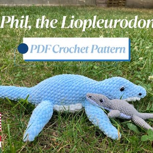 Patrón de crochet de Liopleurodon: Amigurumi para principiantes (Descarga PDF)